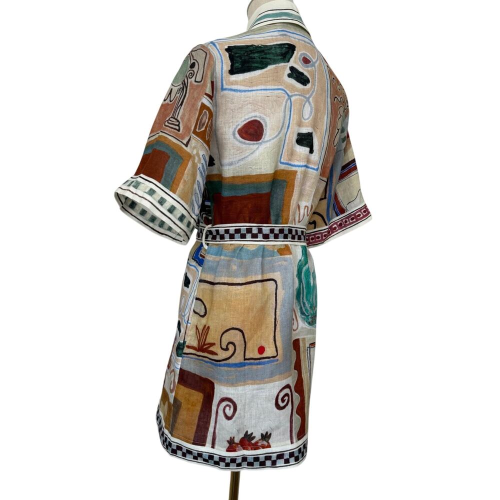 ALEMAIS Michelle Linen Mini Shirtdress - Picture 5 of 8
